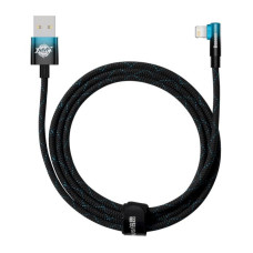 Кабель Baseus MVP 2 USB - Lightning, 2.4A, 2м Black/Blue (CAVP000121)