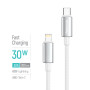 Кабель ColorWay USB Type-C - Lightning (M/M), zinc alloy braided, 3А, 2 м, White (CW-CBPDCL099-WT)