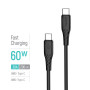 Кабель ColorWay USB Type-C - USB Type-C (M/M), textured PVC, 3А, 2 м, Black (CW-CBPDCC095-BK)