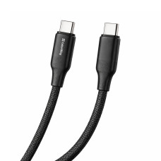 Кабель ColorWay USB Type-C - USB Type-C (M/M), TPE embossed, 3А, 2 м, Black (CW-CBPDCC102-BK)