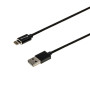 Кабель Grand-X USB-Lightning, магнитный, 1м, Black (MG-01L)