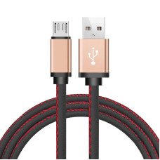 Кабель XoKo SC-115m Leather USB - microUSB, 1 м Black (SC-115m-BK)