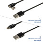 Кабель Grand-X USB-Lightning, магнитный, 1м, Black (MG-01L)