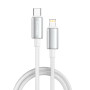 Кабель ColorWay USB Type-C - Lightning (M/M), zinc alloy braided, 3А, 2 м, White (CW-CBPDCL099-WT)