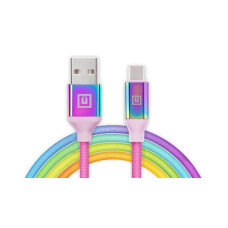 Кабель REAL-EL Premium Rainbow USB-USB Type C 1m (EL123500050)