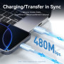Кабель Vention USB - USB Type-C (M/M), 60W, 3A, 1 м, Black (CTNBF)