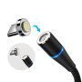 Кабель ColorWay USB-Lightning + microUSB + USB-C Magnetic Data/Quick Charge, 2.4А, 1м, Black (CW-CBUU038-BK)