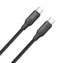 Кабель ColorWay USB Type-C - USB Type-C (M/M), TPE embossed, 3А, 2 м, Black (CW-CBPDCC102-BK)