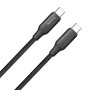 Кабель ColorWay USB Type-C - USB Type-C (M/M), TPE embossed, 3А, 1 м, Black (CW-CBPDCC101-BK)