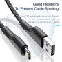 Кабель Essager Rousseau USB - USB Type-C (M/M), 1 м Black (EXCT-LS01)