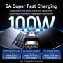 Кабель Vention USB Type-C - USB Type-C (M/M), 100W, 5A, 1 м, Black (TRGBF)