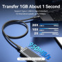 Кабель Vention USB Type-C - USB Type-C (M/M), 100W, 5A, 1 м, Black (TRGBF)