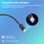 Кабель Promate USB Type-C - USB Type-C (M/M), 3 A, 60 W, 1.2 м, EcoLine-CC120 Black