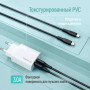 Кабель ColorWay USB Type-C - USB Type-C (M/M), textured PVC, 3А, 2 м, Black (CW-CBPDCC095-BK)