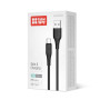 Кабель ColorWay USB - USB Type-C (M/M), textured PVC, 3А, 2 м, Black (CW-CBUC095-BK)