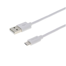 Кабель Grand-X USB-microUSB, Cu, 2.5м White (PM025W) box