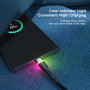 Кабель Essager Colorful LED USB - USB Type-C (M/M), 1 м Black (EXCT-XCD01)