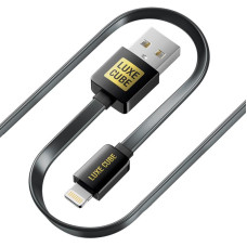 Кабель Luxe Cube Flat USB-Lightning, 1м, черный (2231252964019)