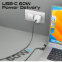 Кабель Promate USB Type-C - USB Type-C Lightning (M/M), 3A, 60W, 1.2 м, Black (powerlink-cci.black)