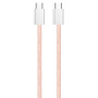 Кабель ColorWay USB Type-C + USB Type-C (M/M), 3.0 А, 1 м, Pink (CW-CBPDCC061-P)