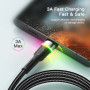 Кабель Essager Colorful LED USB - USB Type-C (M/M), 1 м Black (EXCT-XCD01)