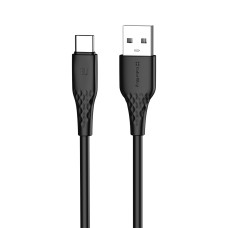 Кабель ColorWay USB - USB Type-C (M/M), textured PVC, 3А, 2 м, Black (CW-CBUC095-BK)