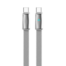 Кабель ColorWay USB Type-C - USB Type-C (M/M), ultra-thin, 5А, 1 м, Grey (CW-CBPDCC100-GR)