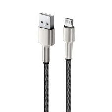Кабель ColorWay USB-microUSB, head metal, 2.4А, 1м, Black (CW-CBUM046-BK)