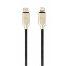 Кабель Cablexpert (CC-USB2PD18-CM8PM-1M) USB-C-Lightning, 1м, чорний/золотистий