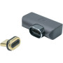 Адаптер PowerPlant USB Type-C - USB (M/F) Black (CA914319)