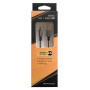 Кабель Grand-X USB-microUSB, Cu, 2,1A, Black, 1m, доп. защита-метал.оплетка (MM-01)