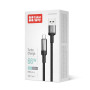 Кабель ColorWay USB - USB Type-C (M/M), braided wire, 6А, 2 м, Black (CW-CBUC097-BK)