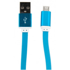 Кабель Dengos USB-microUSB 0.2м Blue (PLS-M-SHRT-PLSK-BLUE)