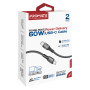 Кабель Promate USB Type-C - USB Type-C (M/M), 3A, 60W, 2 м, Black (ecoline-cc200.black)
