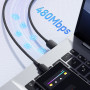 Кабель Essager Breeze USB - USB Type-C (M/M), 100W, 2 м Black (EXC7A-WLA01-P)