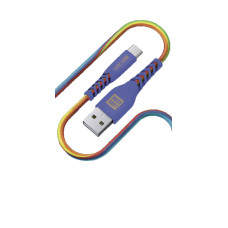 Кабель Luxe Cube Kevlar USB-USB Type-C, 1.2м, Rainbow (4826896894365)