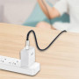Кабель ColorWay USB-USB Type-C, head metal, 2.4А, 1м, Black (CW-CBUC046-BK)