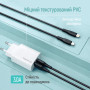 Кабель ColorWay USB Type-C - Lightning (M/M), textured PVC, 3А, 1 м, Black (CW-CBPDCL094-BK)