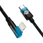 Кабель Baseus MVP 2 USB Type-C - Lightning, 20W, 1м Black/Blue (CAVP000221)