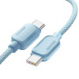 Кабель Essager Breeze USB Type-C - USB Type-C (M/M), 100W, 2 м Blue (EXCTT1-WLA03-P)