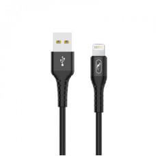 Кабель SkyDolphin S05L TPE Frost Line USB - Lightning 1м, Black (USB-000549)