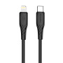 Кабель ColorWay USB Type-C - Lightning (M/M), textured PVC, 3А, 1 м, Black (CW-CBPDCL094-BK)