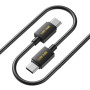 Кабель Luxe Cube USB-USB Type C, 3А, 1м, черный (8886668686112)