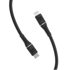 Кабель Promate USB Type-C - Lightning (M/M), 2.2 A, 20 W, 1.2 м, PowerLine-Ci120 Black