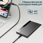 Кабель Promate USB Type-C - USB Type-C (M/M), 5 A, 240 W, 1 м, PowerBolt240 Black