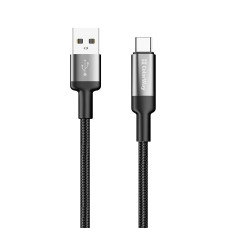 Кабель ColorWay USB - USB Type-C (M/M), braided wire, 6А, 2 м, Black (CW-CBUC097-BK)