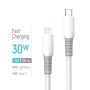 Кабель ColorWay USB Type-C - Lightning (M/M), liquid silicone, 3А, 1 м, White (CW-CBPDCL093-WT)