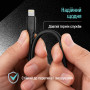 Кабель ColorWay USB Type-C - Lightning (M/M), textured PVC, 3А, 1 м, Black (CW-CBPDCL094-BK)