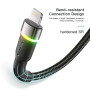 Кабель Essager Colorful LED USB - Lightning (M/M), 1 м Black (EXCL-XCD01)