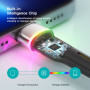 Кабель Essager Colorful LED USB - Lightning (M/M), 1 м Black (EXCL-XCD01)